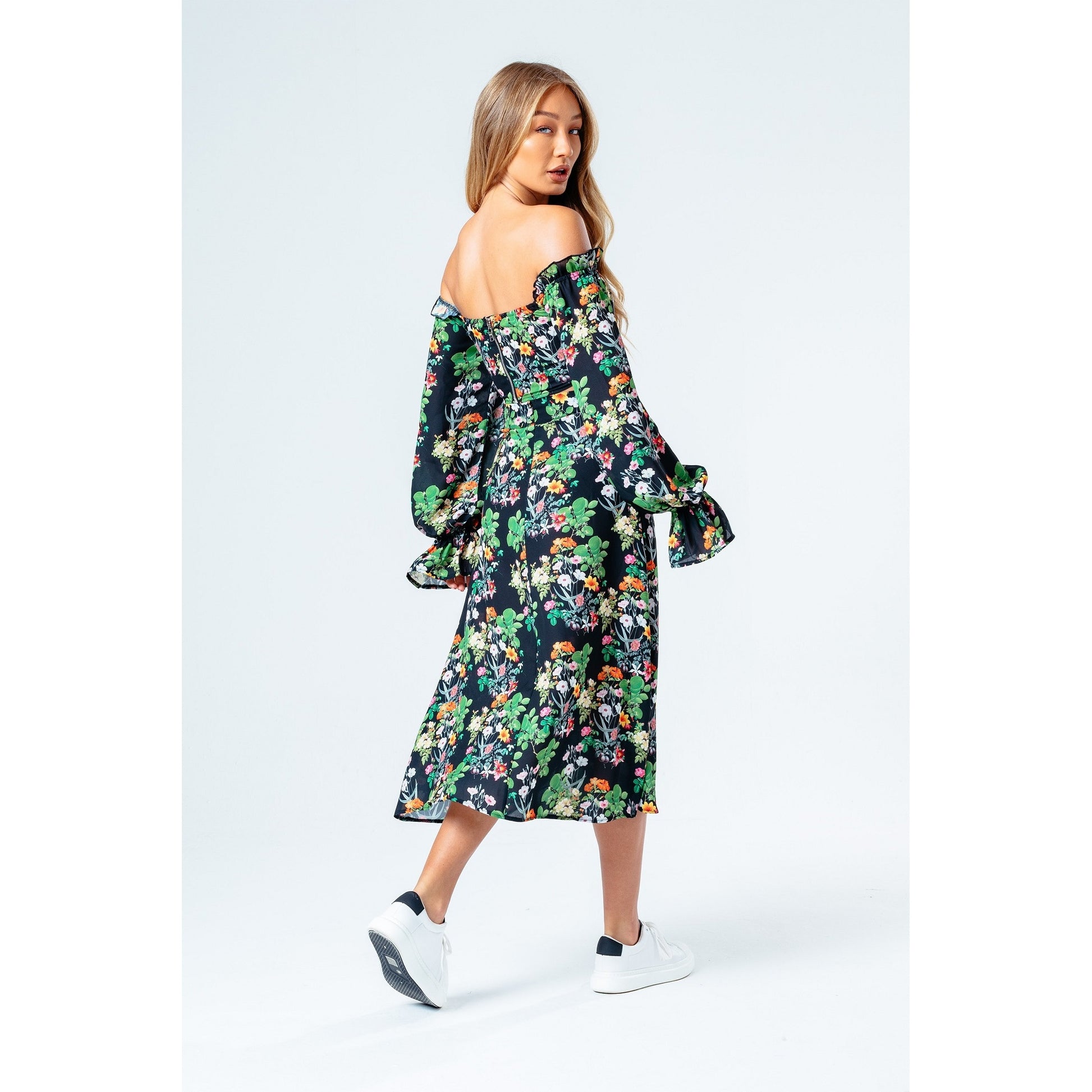 Multicoloured - Lifestyle - Hype Womens-Ladies Ditsy Floral Bardot Top
