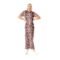 Brown - Front - Hype Womens-Ladies Leopard Maxi Dress
