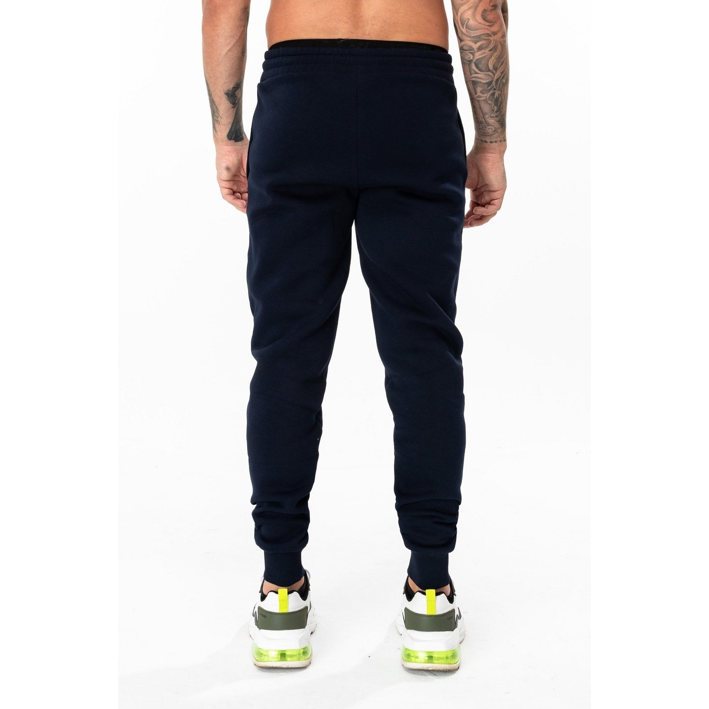 Navy - Side - Hype Mens Scribble Logo Jogging Bottoms