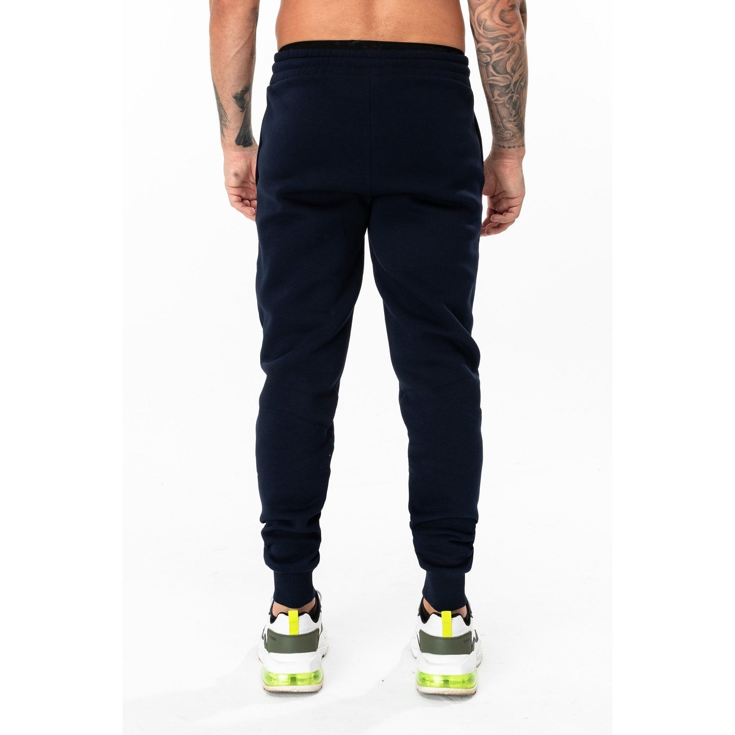 Navy - Side - Hype Mens Scribble Logo Jogging Bottoms