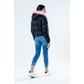 Black-Pink - Side - Hype Girls Cropped Puffer Jacket