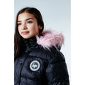 Black-Pink - Lifestyle - Hype Girls Cropped Puffer Jacket