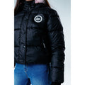 Black-Pink - Pack Shot - Hype Girls Cropped Puffer Jacket
