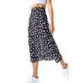 Black-White - Front - Hype Womens-Ladies Spotted Midi Skirt