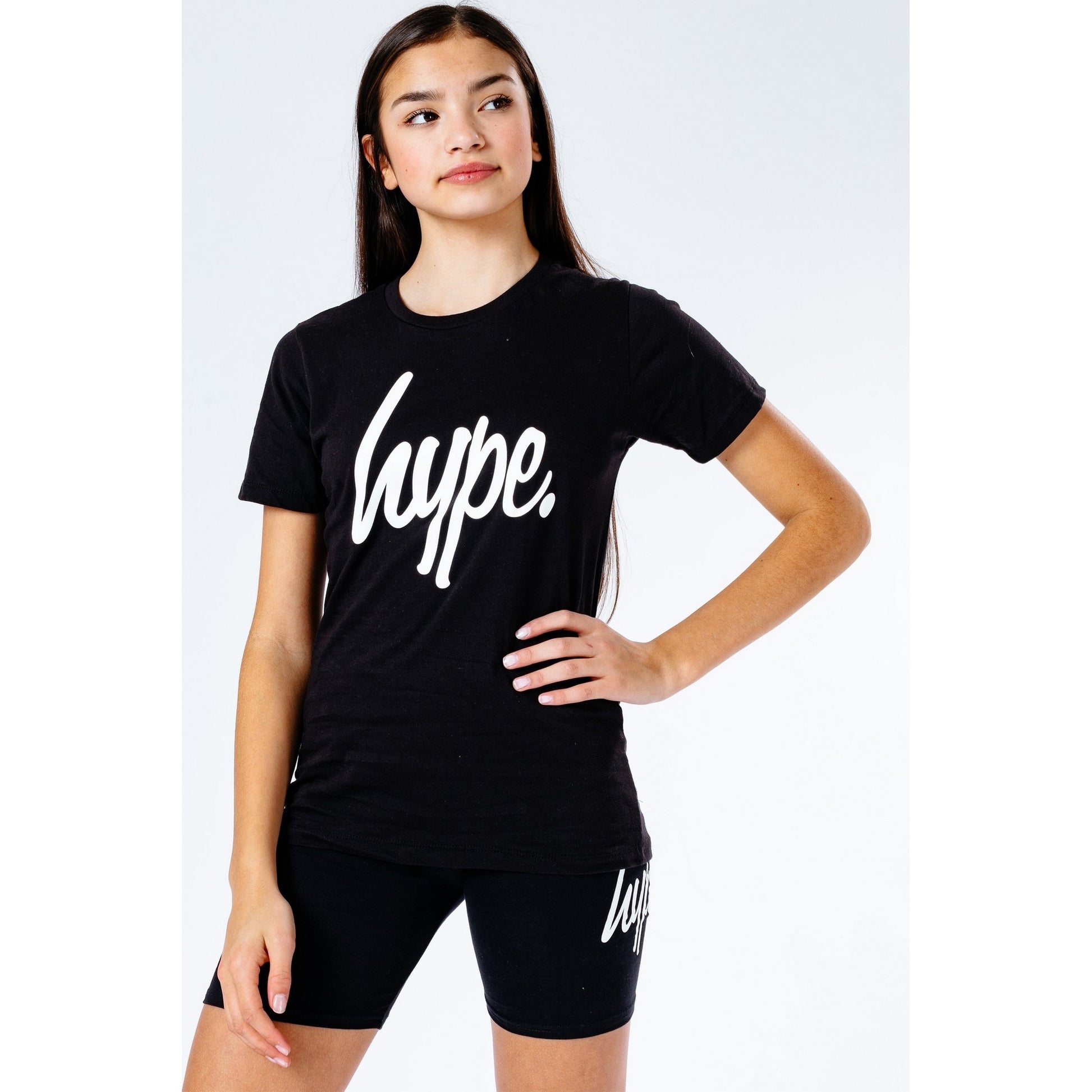 Black - Back - Hype Girls T-Shirt & Shorts Set