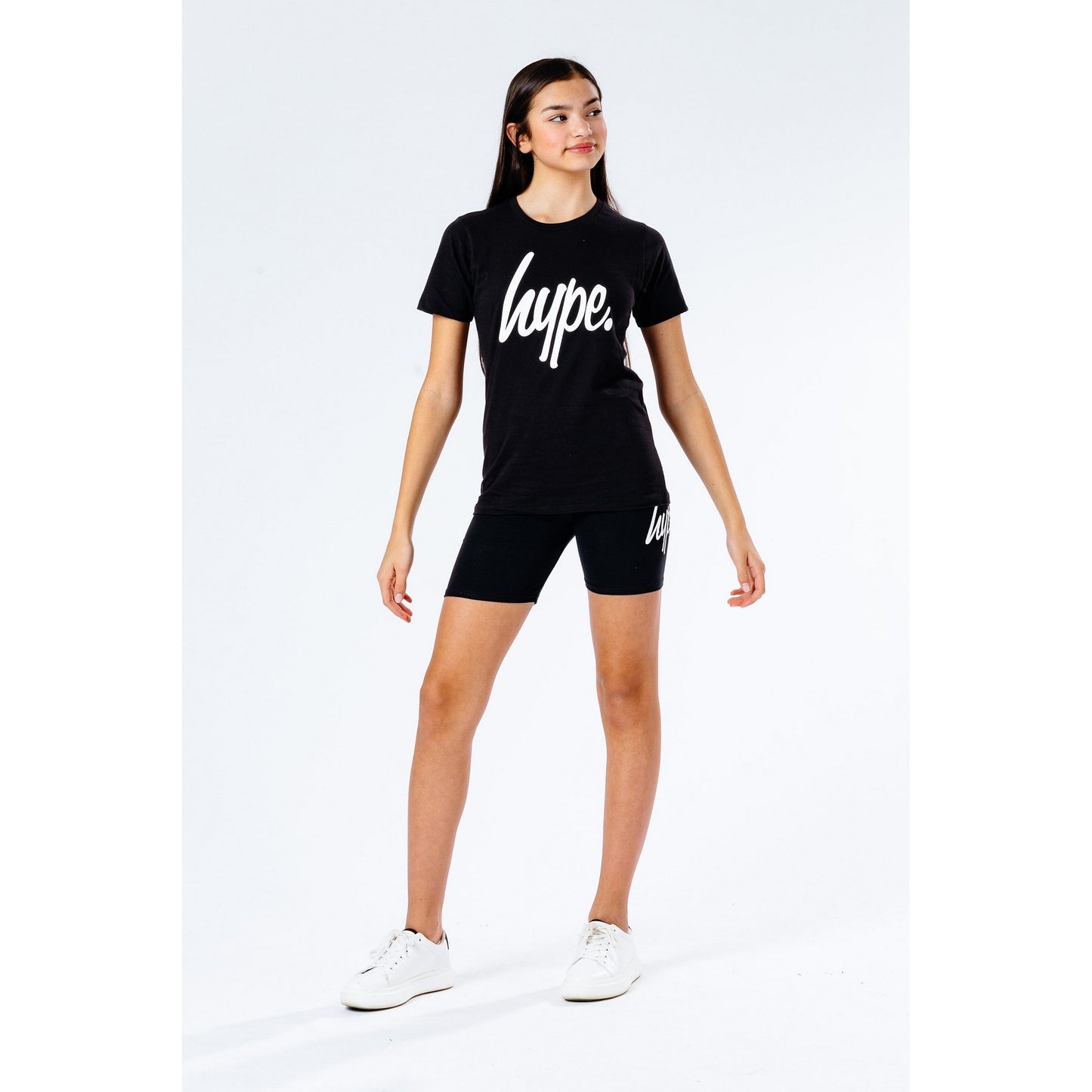 Black - Pack Shot - Hype Girls T-Shirt & Shorts Set