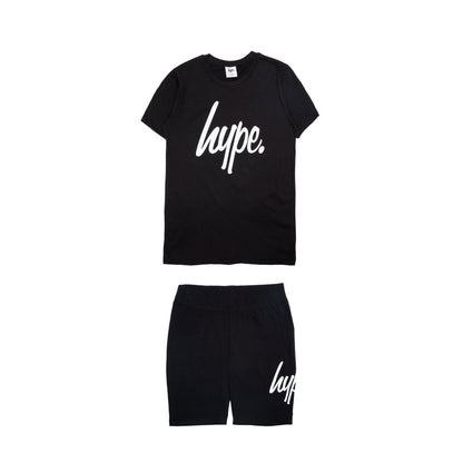 Black - Front - Hype Girls T-Shirt & Shorts Set