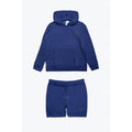 Navy - Front - Hype Childrens-Kids Hoodie And Shorts Set