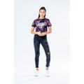 Black-Peach-Pink - Side - Hype Girls Ditsy Floral Crop Top
