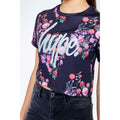 Black-Peach-Pink - Pack Shot - Hype Girls Ditsy Floral Crop Top