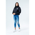 Black - Back - Hype Girls Cropped Puffer Jacket