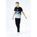 Black-Grey-Neon Green - Back - Hype Childrens-Kids Q22 Camo T-Shirt