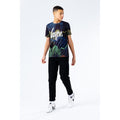 Black-Multicoloured - Pack Shot - Hype Childrens-Kids Rainbow Drips T-Shirt