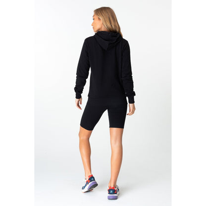 Navy - Side - Hype Womens-Ladies Drawstring Pullover Hoodie