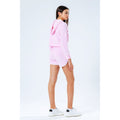 Pink - Side - Hype Girls Velour Crop Hoodie