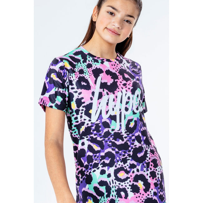 Purple - Lifestyle - Hype Girls Chic Animal T-Shirt