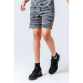 Grey-Black - Back - Hype Boys Space Dye Taped Shorts