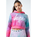 Coral - Pack Shot - Hype Girls Snake Cropped Pullover Hoodie