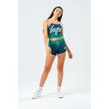 Teal - Back - Hype Girls Speckle Fade Running Shorts