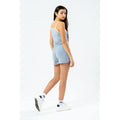 Grey Marl-White - Side - Hype Girls Strappy Playsuit