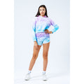 Pastel Purple-Pastel Blue - Back - Hype Girls Pastel Clouds Cropped Pullover Hoodie