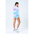 Pastel Purple-Pastel Blue - Side - Hype Girls Pastel Clouds Cropped Pullover Hoodie