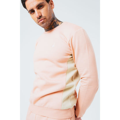 Dusty Pink-Cream - Lifestyle - Hype Mens Reverse Jumper