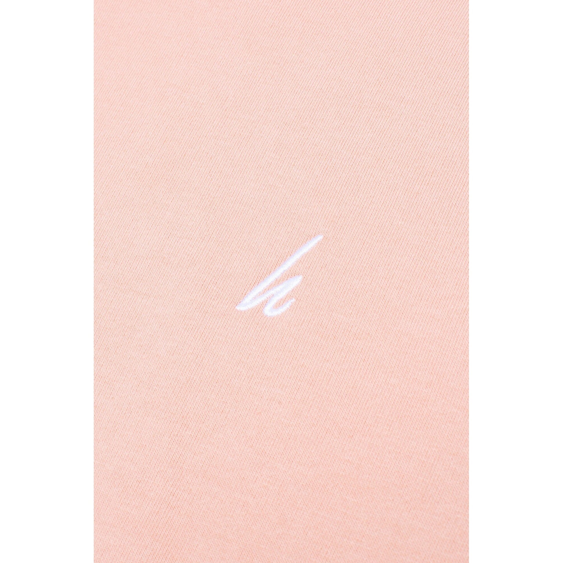 Dusty Pink-Cream - Close up - Hype Mens Reverse Jumper
