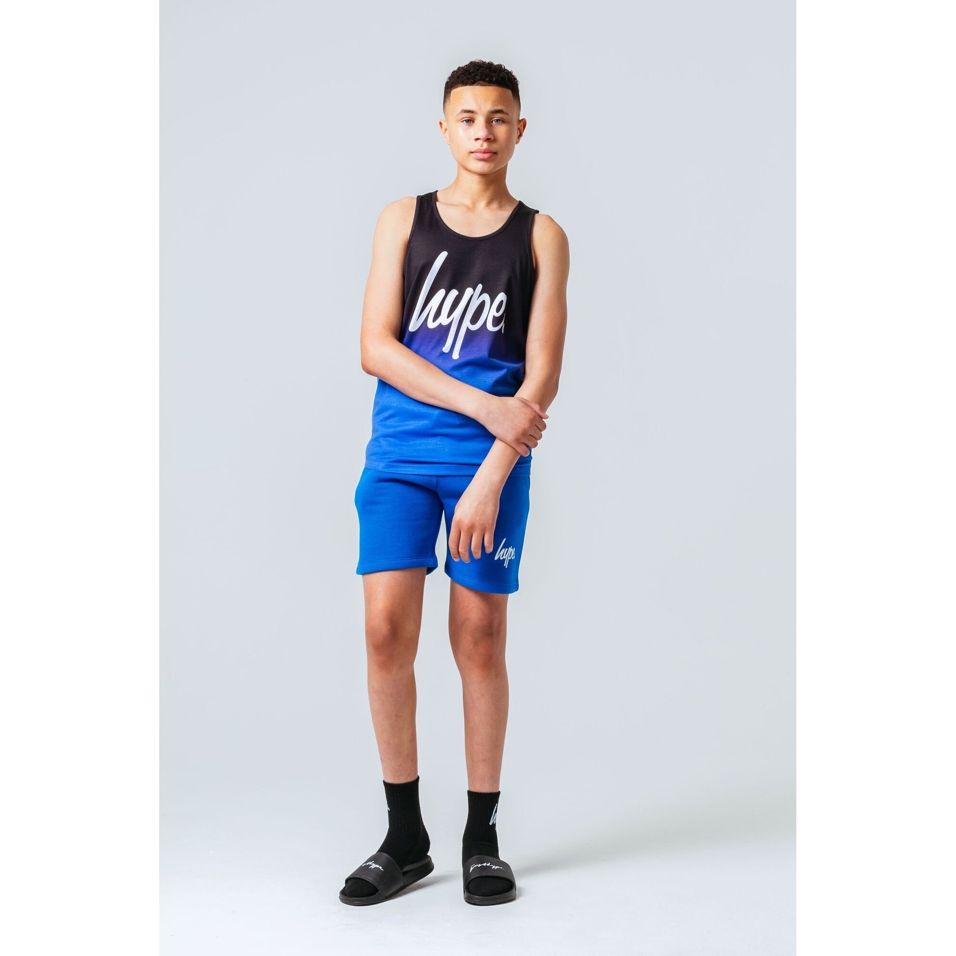 Blue-Black - Back - Hype Boys Gradient Fade Vest