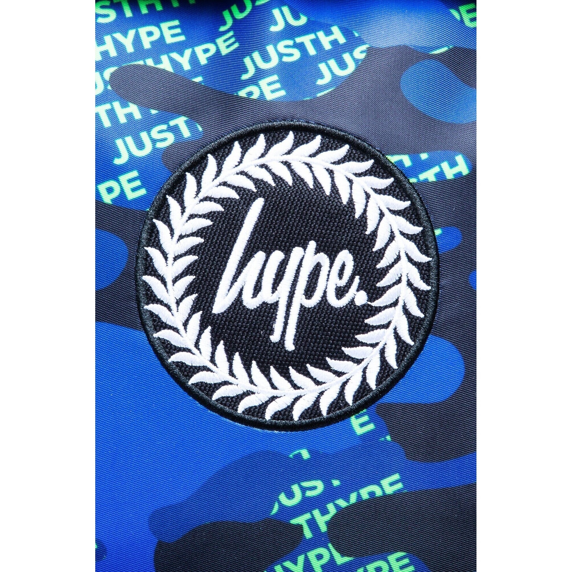 Blue-Black-Neon Green - Lifestyle - Hype Camo Logo Backpack