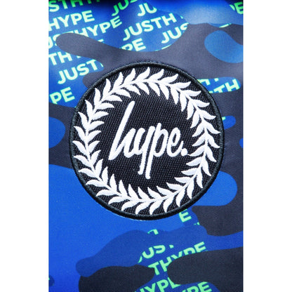 Blue-Black-Neon Green - Lifestyle - Hype Camo Logo Backpack