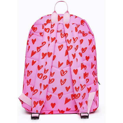 Pink-Red - Back - Hype Scribble Heart Backpack