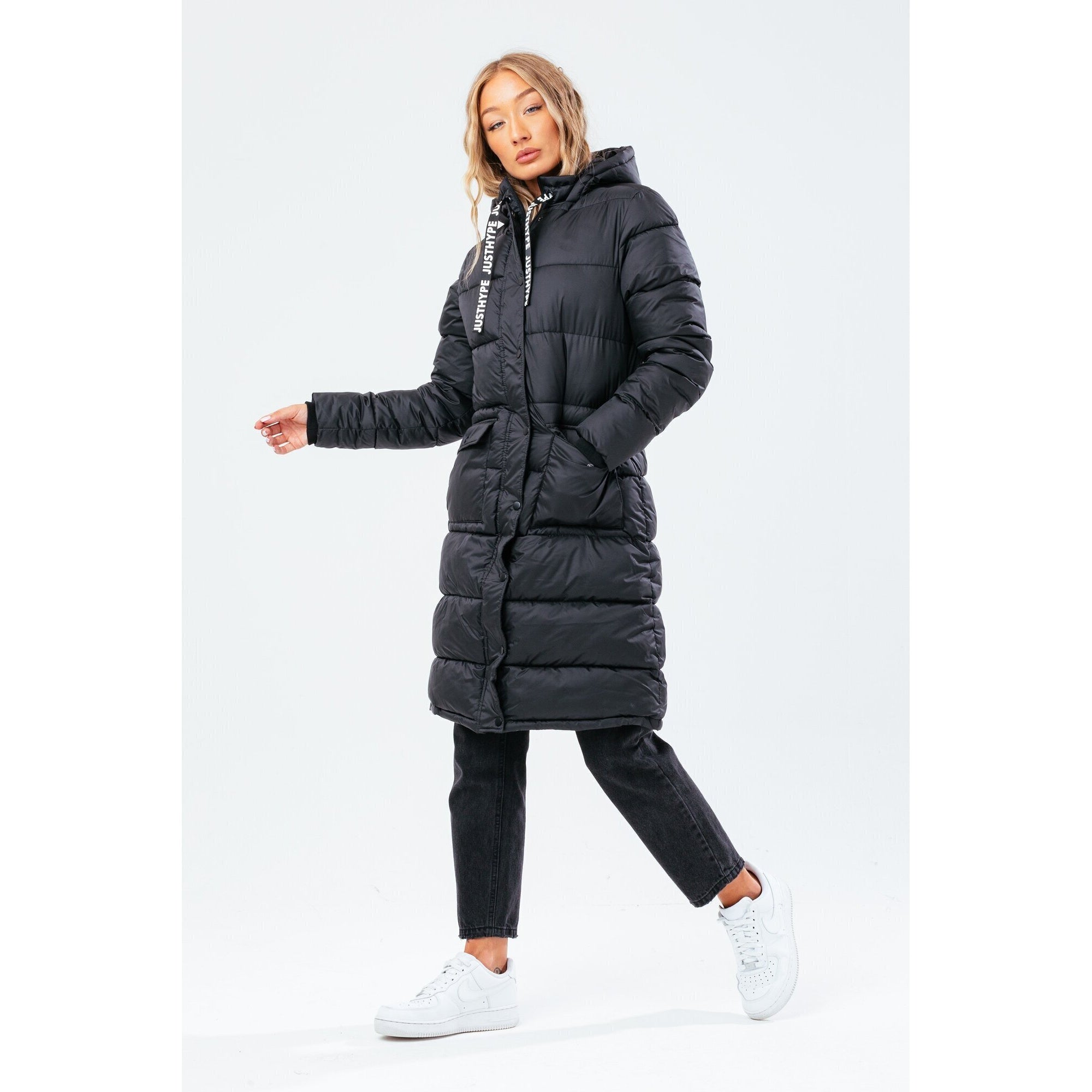 Hype Womens/Ladies Longline Parka Jacket – Universal Textiles