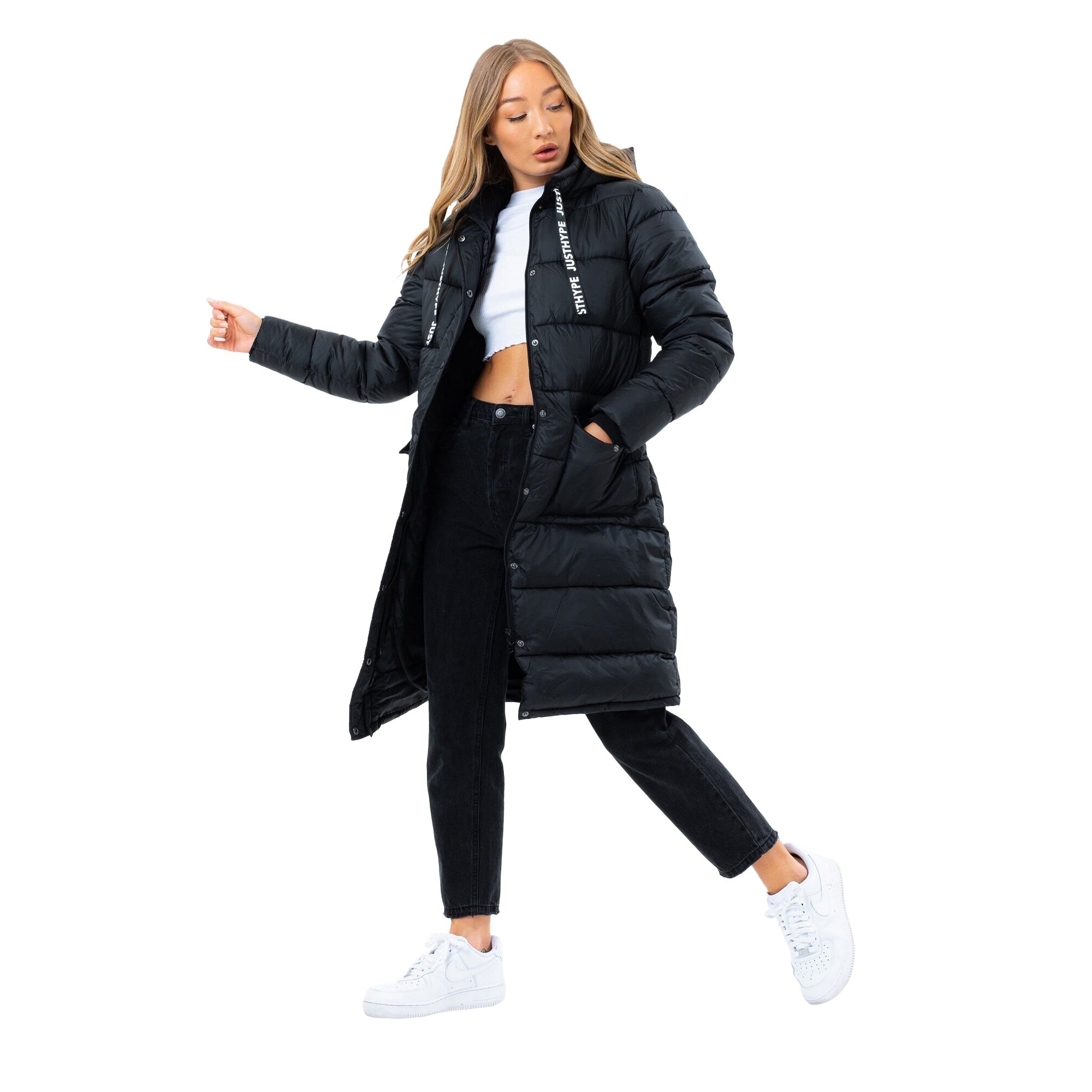 Hype Womens/Ladies Longline Parka Jacket – Universal Textiles