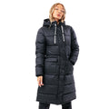Black - Front - Hype Womens-Ladies Longline Parka Jacket