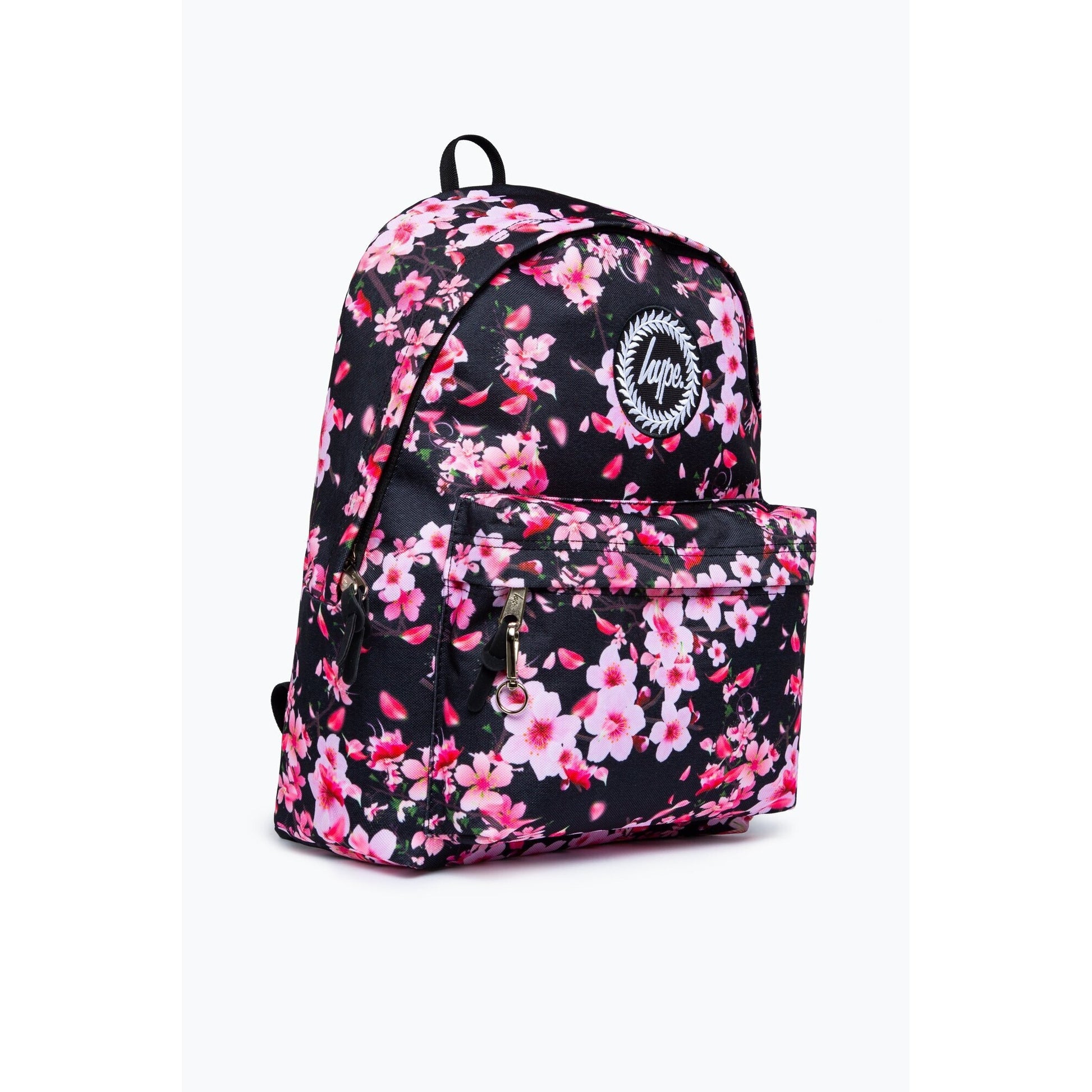 Black-Pink - Side - Hype Floral Backpack