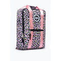Pink-Black - Back - Hype Boxy Leopard Print Backpack