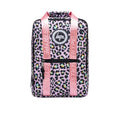 Pink-Black - Front - Hype Boxy Leopard Print Backpack