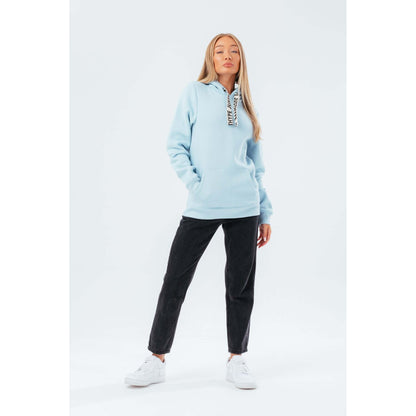 Blue - Back - Hype Womens-Ladies Drawstring Pullover Hoodie