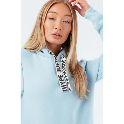 Blue - Lifestyle - Hype Womens-Ladies Drawstring Pullover Hoodie