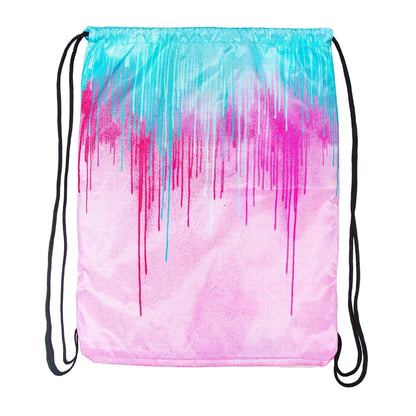 Pink-Mint - Back - Hype Drips Drawstring Bag