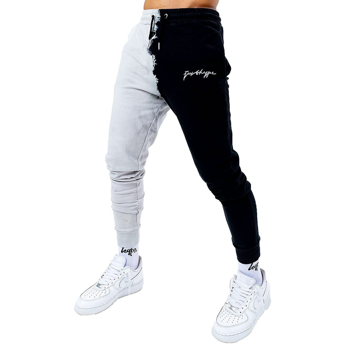 Multicoloured - Front - Hype Mens Splice Tie Dye Jogging Bottoms