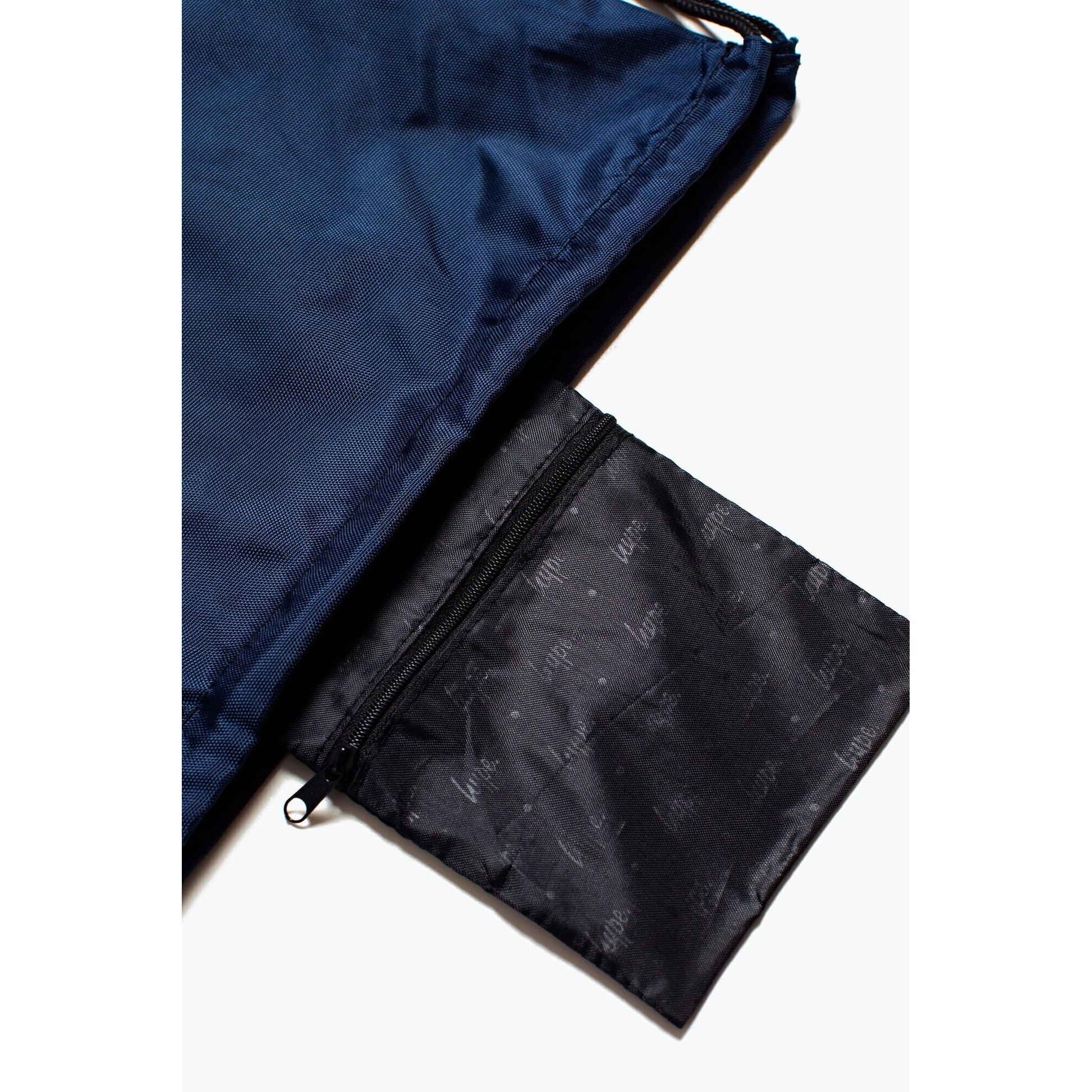 Navy - Side - Hype Crest Drawstring Bag