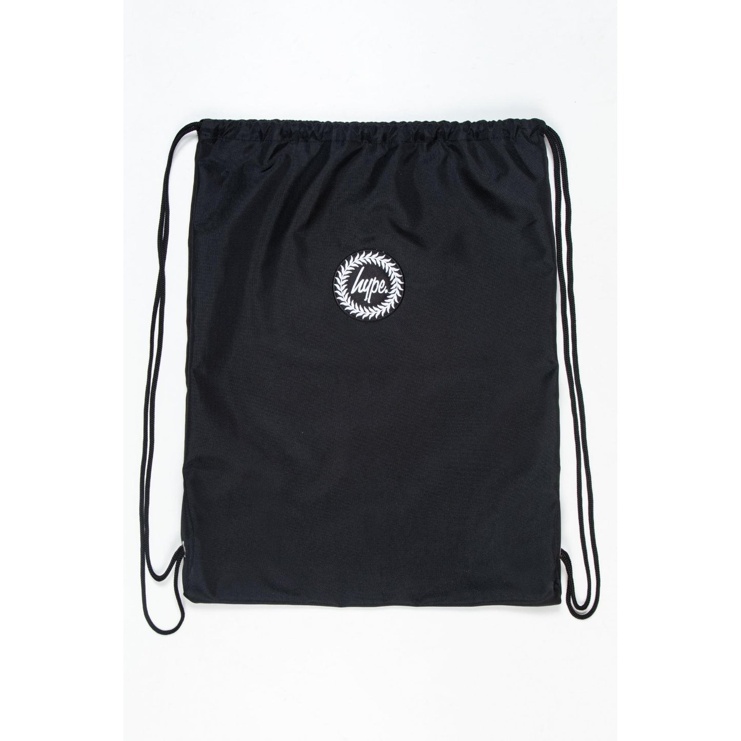 Black - Front - Hype Crest Drawstring Bag