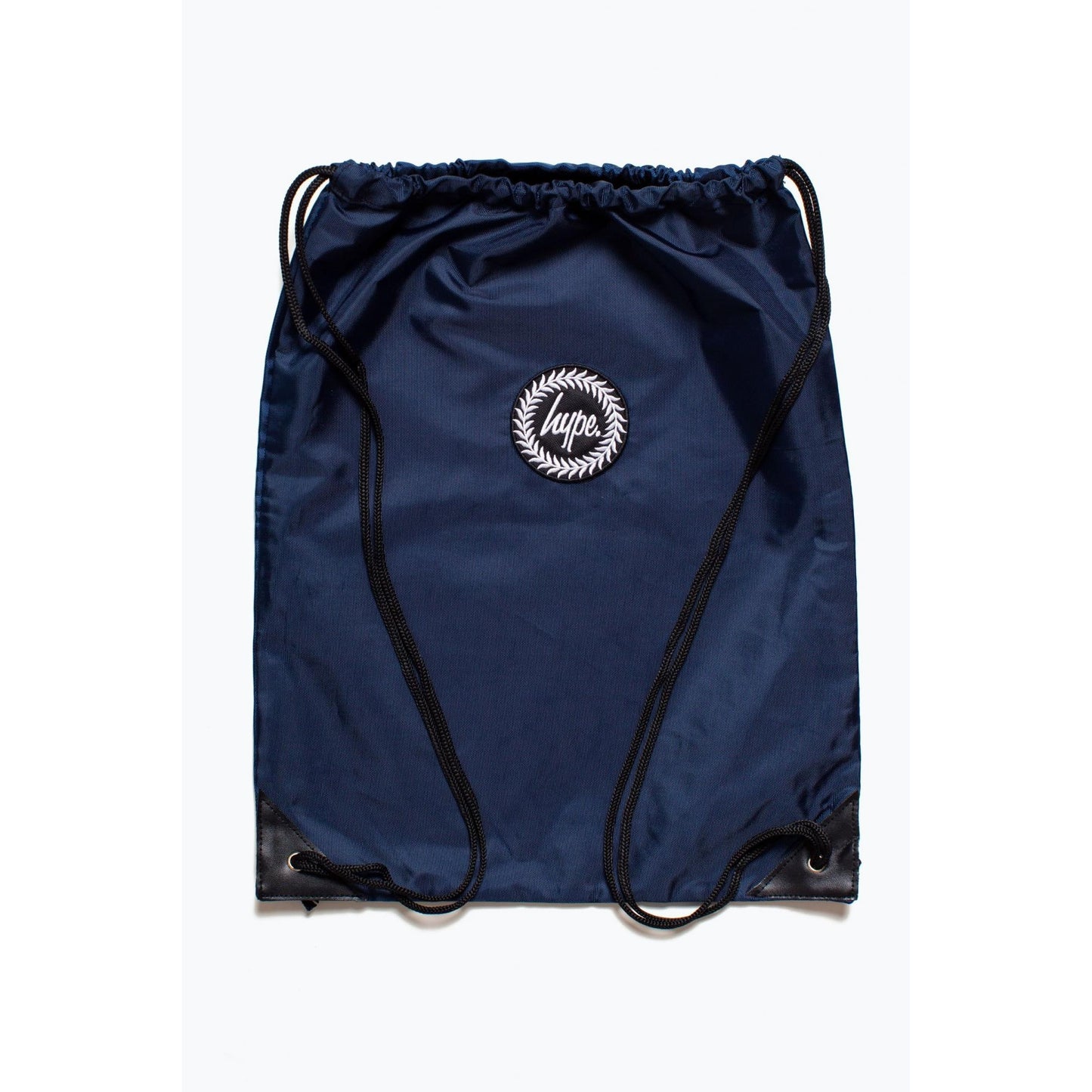 Navy - Front - Hype Crest Drawstring Bag