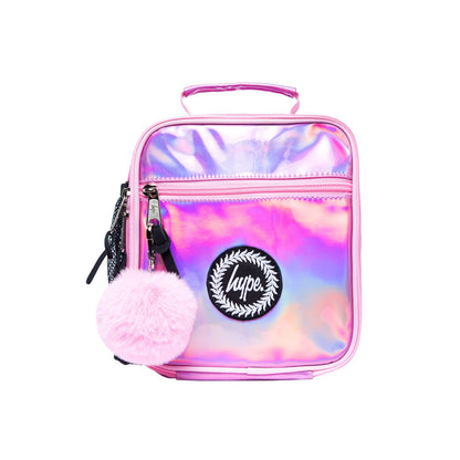 Pink - Front - Hype Holographic Lunch Bag