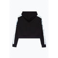 Black-White - Pack Shot - Hype Childrens-Kids Holo Logo Nerf Crop Hoodie