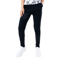 Black - Front - Hype Womens-Ladies Front Detail Pleated Jogging Bottoms