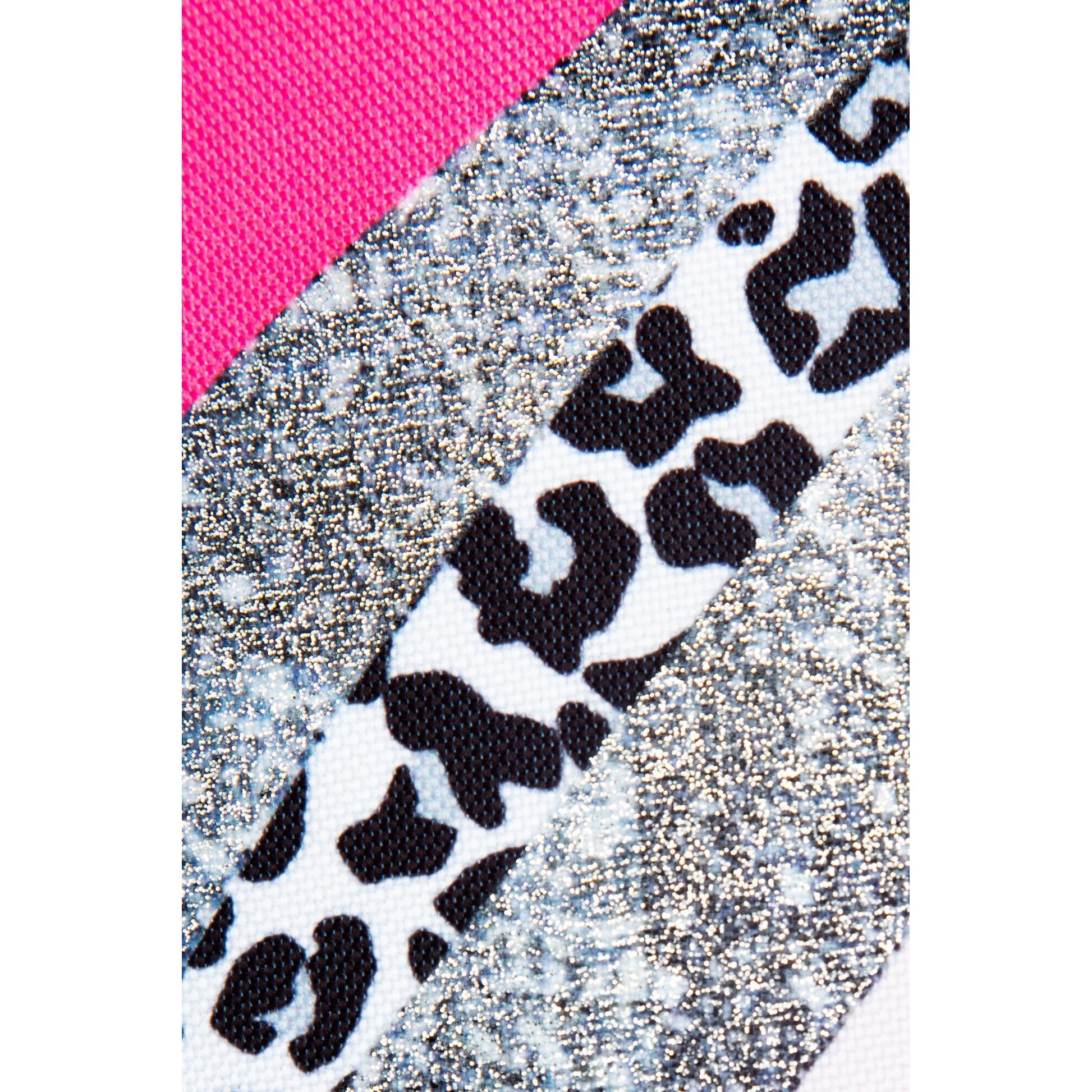 Grey-Pink-Black - Pack Shot - Hype Glitter Wave Leopard Lunch Bag