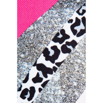 Grey-Pink-Black - Pack Shot - Hype Glitter Wave Leopard Lunch Bag